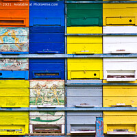Buy canvas prints of Mosaic of beehives by Adrian Chan