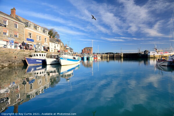 Padstow Reflections Picture Board by Roy Curtis