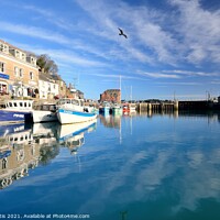 Buy canvas prints of Padstow Reflections by Roy Curtis