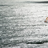 Buy canvas prints of Lone Wind Surfer by Roy Curtis