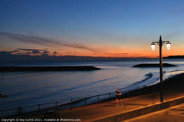 Sidmouth Evening Runner Picture Board by Roy Curtis