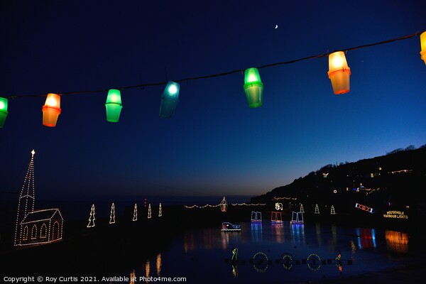 Mousehole Christmas Lights.  Picture Board by Roy Curtis