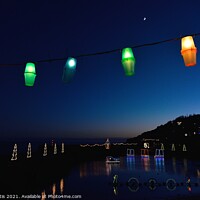 Buy canvas prints of Mousehole Christmas Lights.  by Roy Curtis