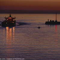 Buy canvas prints of Leaving Port on the Evening Tide. by Roy Curtis