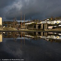 Buy canvas prints of Charlestown Stormy Day Reflection. by Roy Curtis