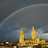 Buy canvas prints of Truro Cathedral Rainbow 1 by Roy Curtis