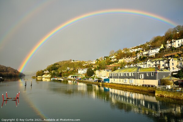 Looe River Rainbow 1 Picture Board by Roy Curtis