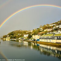 Buy canvas prints of Looe River Rainbow 1 by Roy Curtis