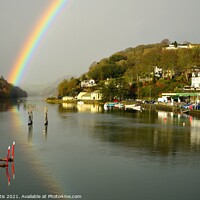 Buy canvas prints of Looe River Rainbow 2 by Roy Curtis