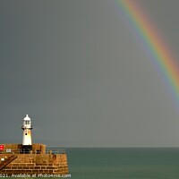 Buy canvas prints of St. Ives Rainbow 2 by Roy Curtis