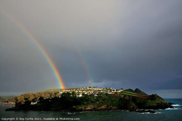 Polruan Double Rainbow Picture Board by Roy Curtis