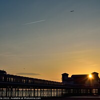 Buy canvas prints of Weston-Super-Mare Sunset. by Roy Curtis