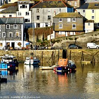 Buy canvas prints of Mevagissey Stern Sculler by Roy Curtis
