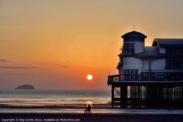  Weston-Super-Mare Sunset Picture Board by Roy Curtis