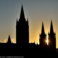 Buy canvas prints of Twixt Spires Sunset. by Roy Curtis
