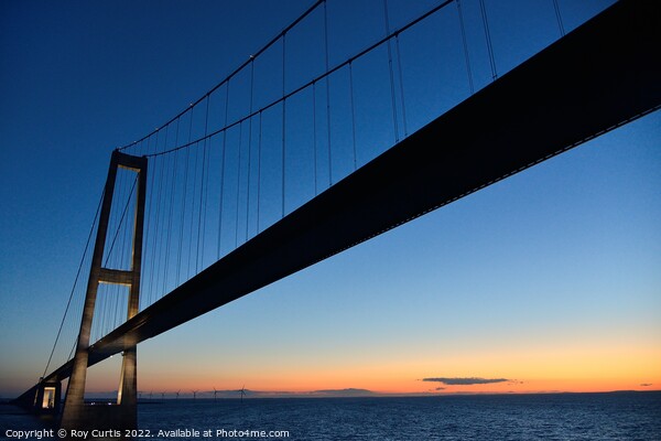 Storbaelt Bridge after Sunset Picture Board by Roy Curtis