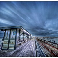 Buy canvas prints of Pier Bench at Southend On Sea by johnny weaver
