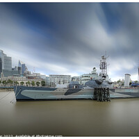 Buy canvas prints of HMS Belfast London River Thames by johnny weaver