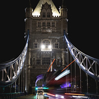 Buy canvas prints of Tower Bridge London Night Scene by johnny weaver