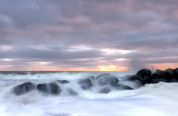Happisburgh Norfolk Sunrise  Picture Board by johnny weaver