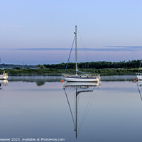 Buy canvas prints of Boat Sunrise River Crouch  by johnny weaver
