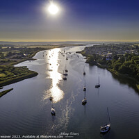 Buy canvas prints of River Crouch Essex Drone Shot  by johnny weaver
