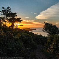 Buy canvas prints of Southwest Coast Path at sunrise by Jim Butler
