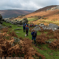 Buy canvas prints of Dartmoor Hikers by Jim Butler