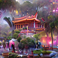 Buy canvas prints of Nan Lian Garden Hong Kong  by Mike Hardisty
