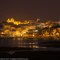 Buy canvas prints of Alvor at Night, The Algarve, Portugal. by Duncan Spence