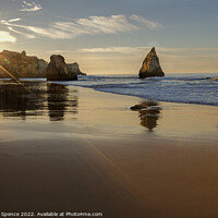 Buy canvas prints of Shark Fin rocks, The Algarve. by Duncan Spence
