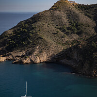 Buy canvas prints of Yacht at anchor by Duncan Spence