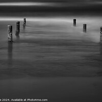 Buy canvas prints of The Groins of El Mansouria, Morocco Black and White by Duncan Spence