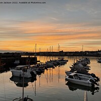 Buy canvas prints of Sunset over Elie Harbour by Kevin Jackson
