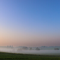 Buy canvas prints of Misty morning sunrise by David McGeachie