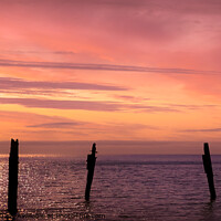 Buy canvas prints of Majestic Sunset on Abersoch Beach by David McGeachie