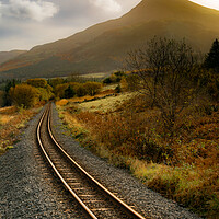 Buy canvas prints of Welsh highland railway. Snowdonia  by David McGeachie