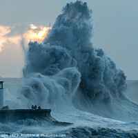 Buy canvas prints of Storm Ciara at Porthcawl by Stephen Jenkins