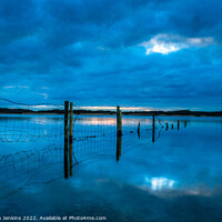 Buy canvas prints of Blue hour at Kenfig pool in Wales  by Stephen Jenkins