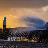 Buy canvas prints of Sunrise at Porthcawl Pier in Wales by Stephen Jenkins