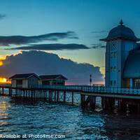 Buy canvas prints of Penarth Pier in Wales at sunrise by Stephen Jenkins