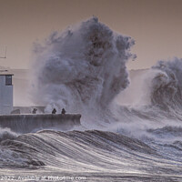 Buy canvas prints of Porthcawl during Storm Ciara by Stephen Jenkins