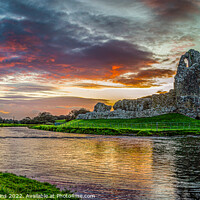 Buy canvas prints of Ogmore Castle at Sunrise by Stephen Jenkins