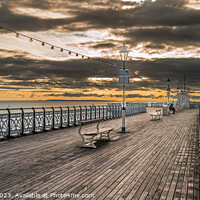 Buy canvas prints of Penarth pier sunrise by Stephen Jenkins