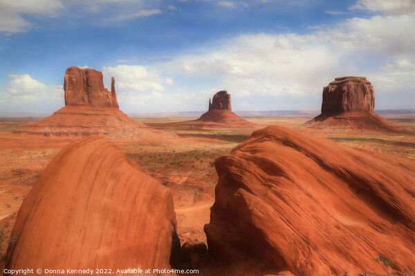 Mitten Buttes at Monument Valley Picture Board by Donna Kennedy