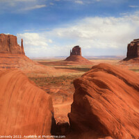 Buy canvas prints of Mitten Buttes at Monument Valley by Donna Kennedy