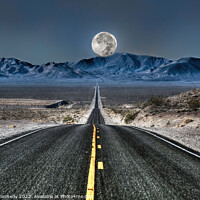 Buy canvas prints of Full Moon Over Death Valley by Donna Kennedy