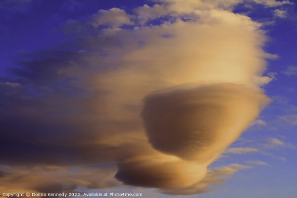 Lenticular Clouds at Sunset Picture Board by Donna Kennedy