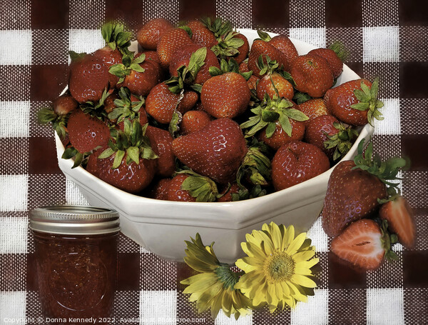 Simply Strawberries Picture Board by Donna Kennedy