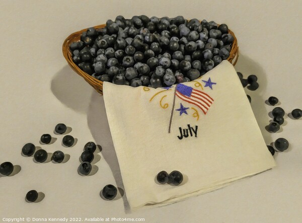 Summer Blueberries Picture Board by Donna Kennedy